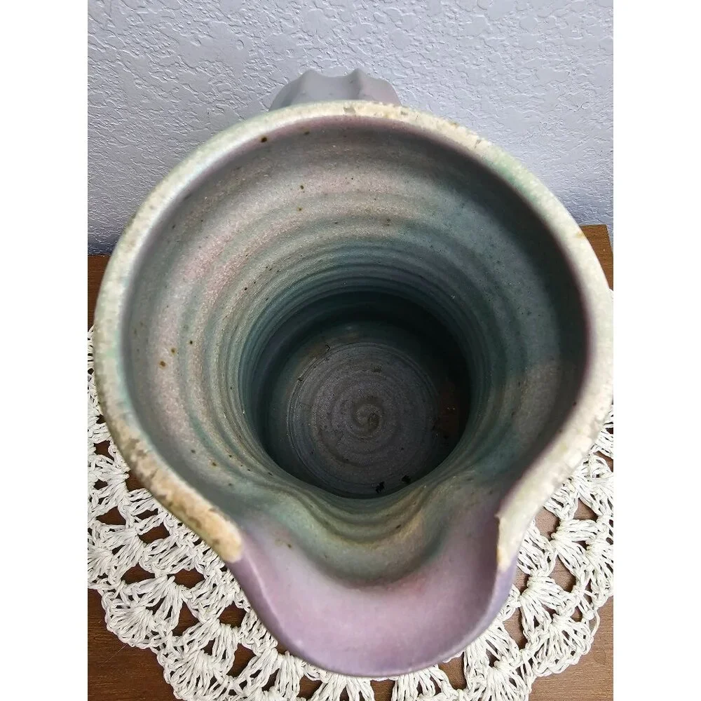 Elmer Taylor Studio Art Pottery‎ Pitcher Stoneware ET, 9 inch, serviceable